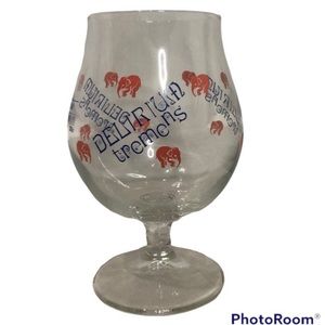 DELIRIUM TREMENS Belgian Ale beer glass /tulip glass signature pink elephant